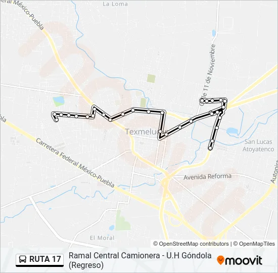 RUTA 17 Bus Line Map