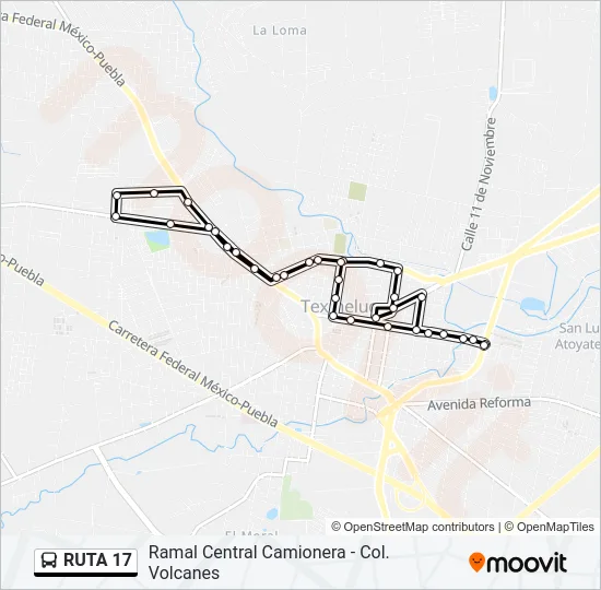 RUTA 17 Bus Line Map