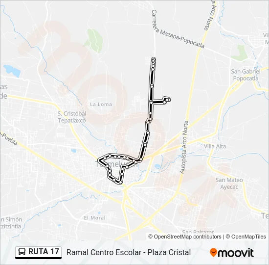 RUTA 17 Bus Line Map