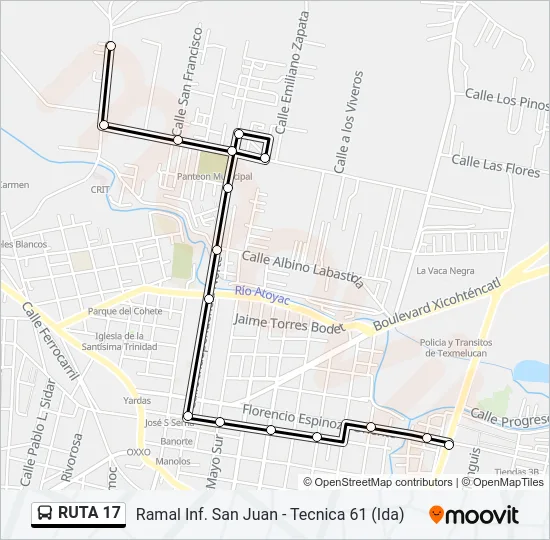RUTA 17 Bus Line Map