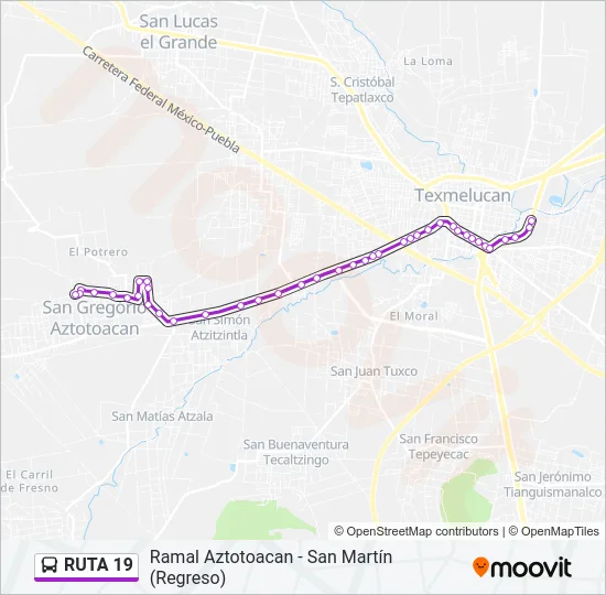 RUTA 19 Bus Line Map