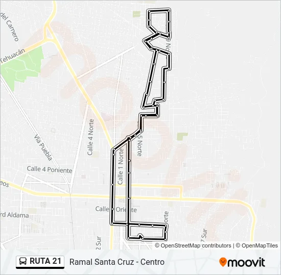 RUTA 21 Bus Line Map