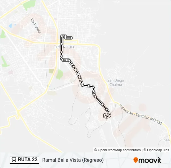 RUTA 22 Bus Line Map