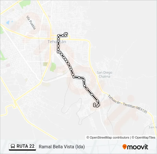 RUTA 22 Bus Line Map