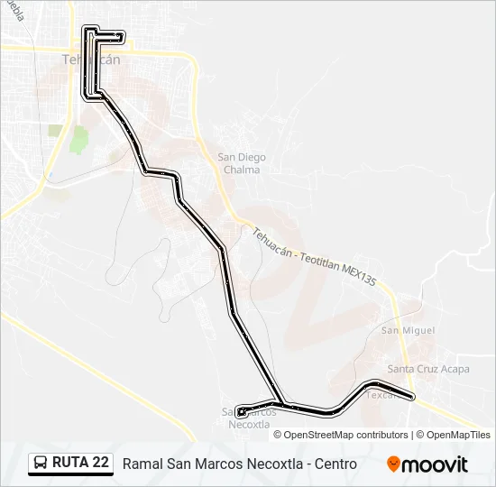 RUTA 22 Bus Line Map