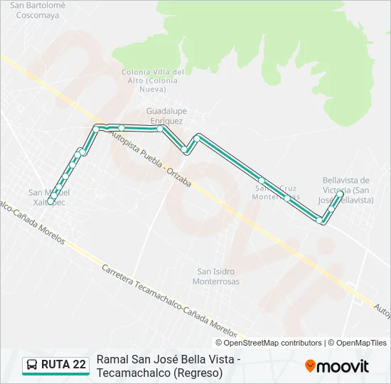 RUTA 22 Bus Line Map