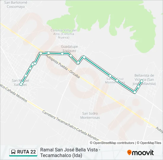 RUTA 22 Bus Line Map