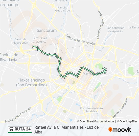 Mapa de RUTA 24 de autobús