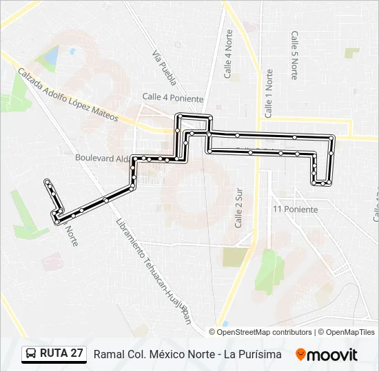 RUTA 27 Bus Line Map