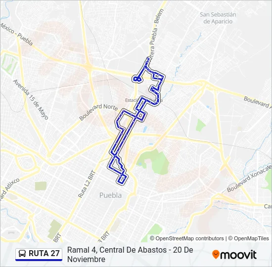 RUTA 27 Bus Line Map