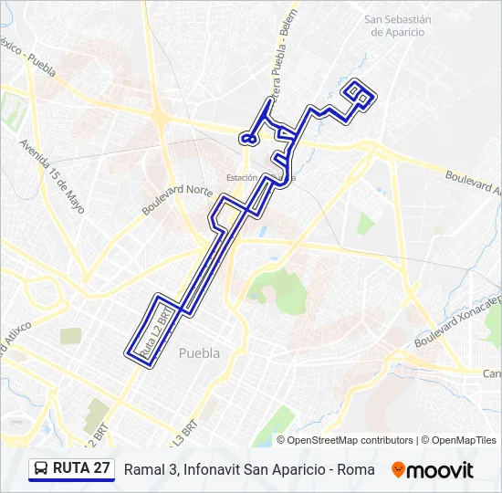 RUTA 27 Bus Line Map