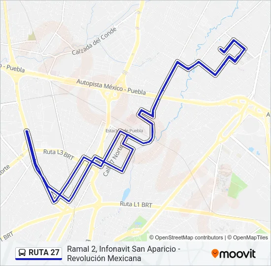 RUTA 27 Bus Line Map