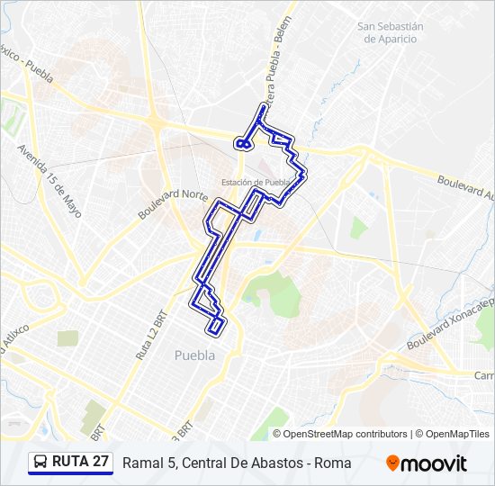 RUTA 27 bus Line Map