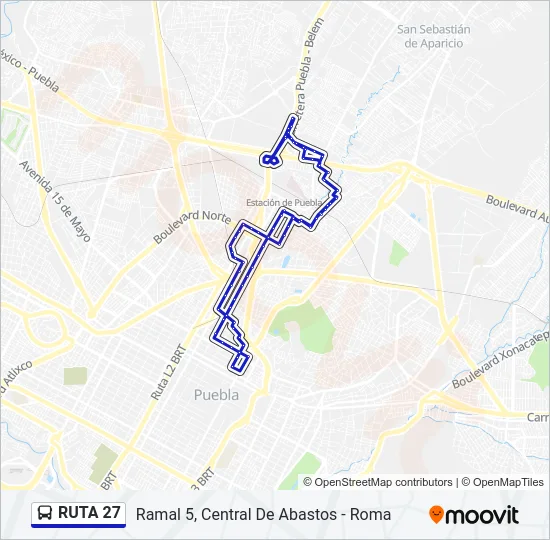 RUTA 27 Bus Line Map