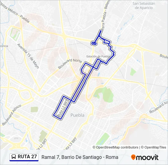 RUTA 27 Bus Line Map