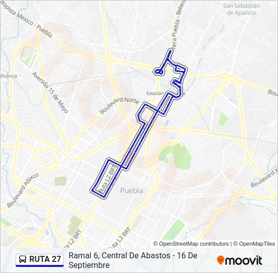 RUTA 27 Bus Line Map