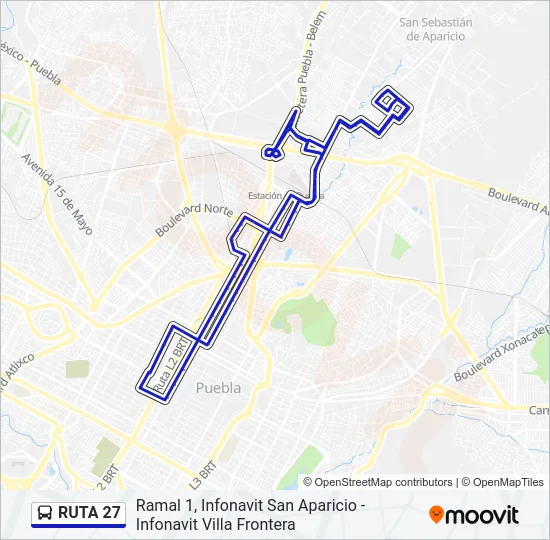RUTA 27 Bus Line Map