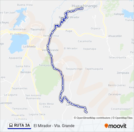 RUTA 3A bus Line Map