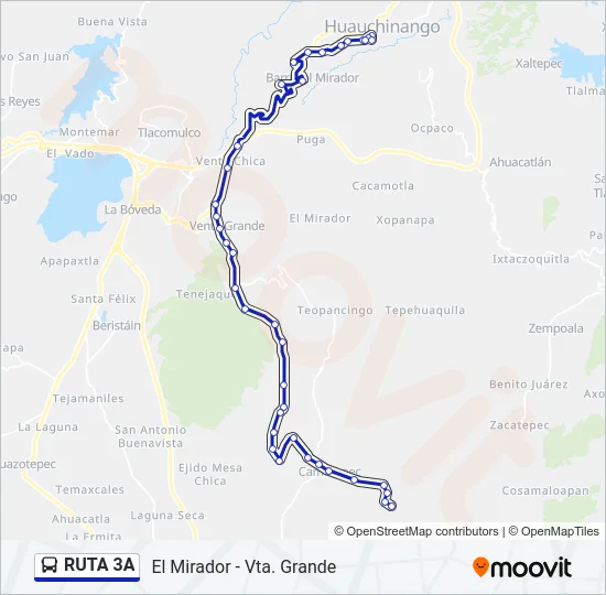 RUTA 3A Bus Line Map