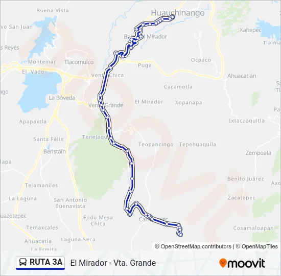 RUTA 3A Bus Line Map