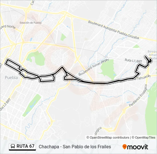 RUTA 67 Bus Line Map