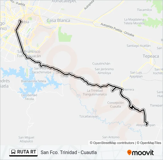 RUTA RT Bus Line Map