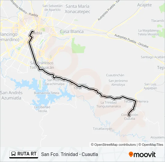 RUTA RT Bus Line Map