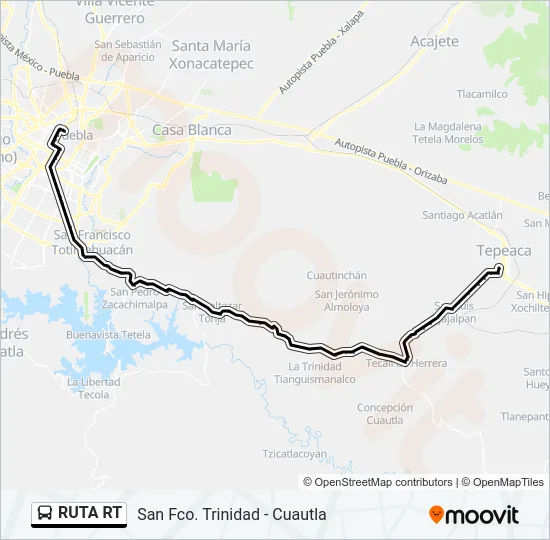 RUTA RT Bus Line Map