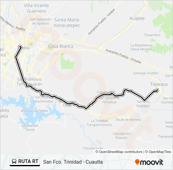 RUTA RT Bus Line Map