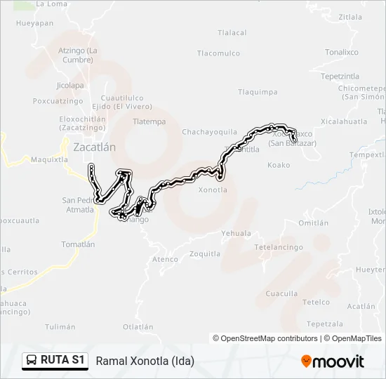 RUTA S1 Bus Line Map