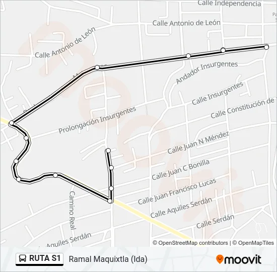 RUTA S1 Bus Line Map