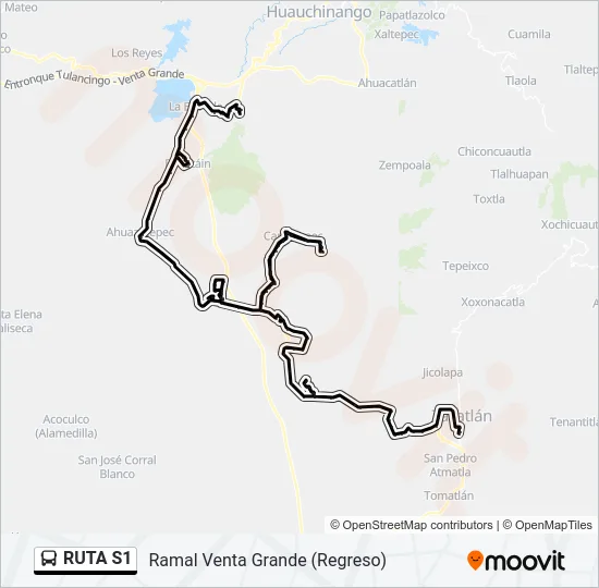 RUTA S1 Bus Line Map