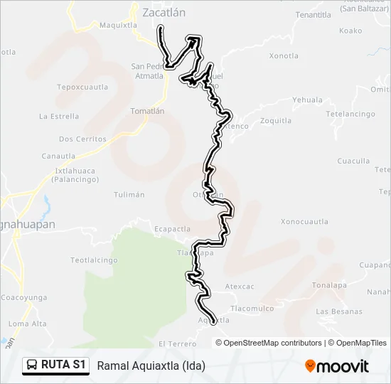 RUTA S1 Bus Line Map