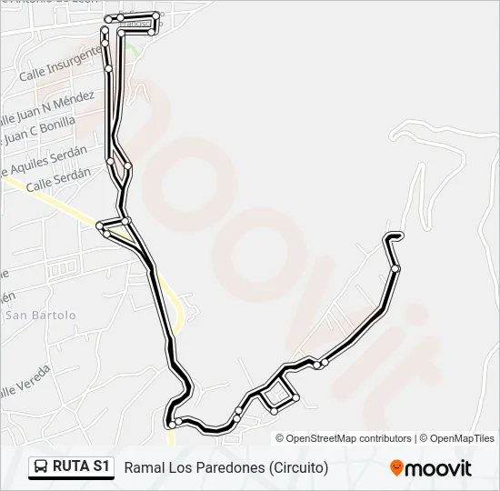 RUTA S1 Bus Line Map