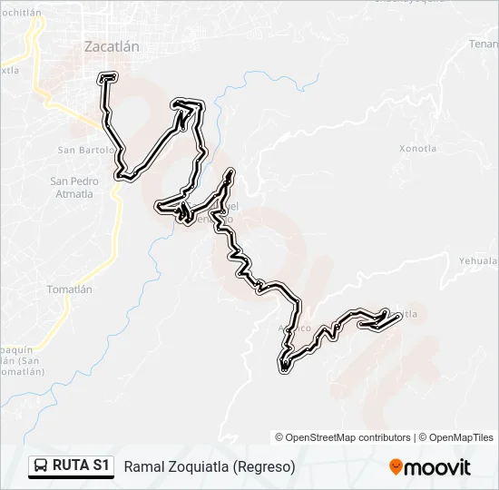 RUTA S1 Bus Line Map