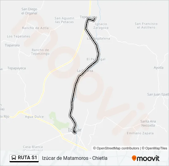 RUTA S1 Bus Line Map