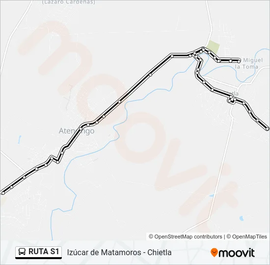 RUTA S1 Bus Line Map