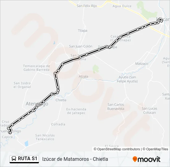 RUTA S1 Bus Line Map