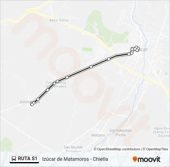 RUTA S1 Bus Line Map