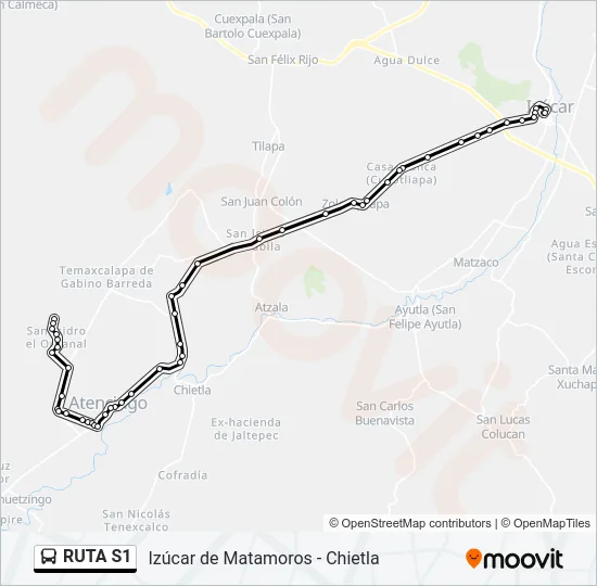 RUTA S1 Bus Line Map