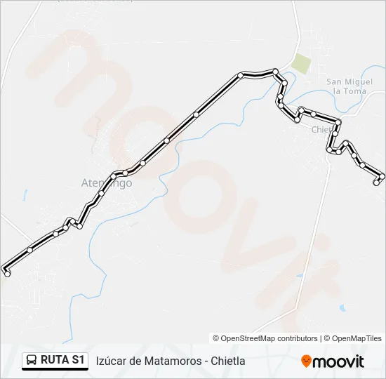 RUTA S1 Bus Line Map