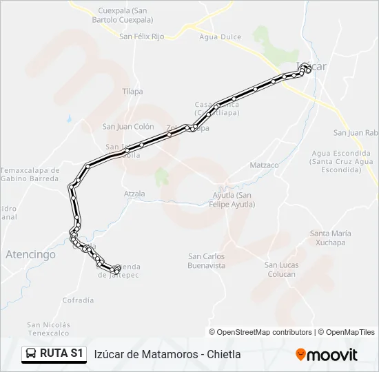 RUTA S1 Bus Line Map
