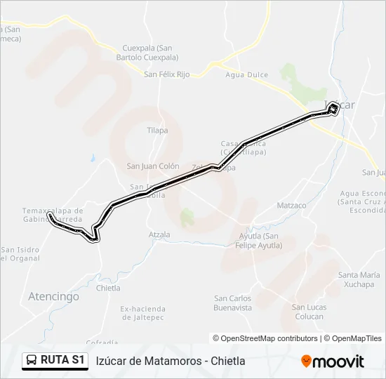 RUTA S1 Bus Line Map