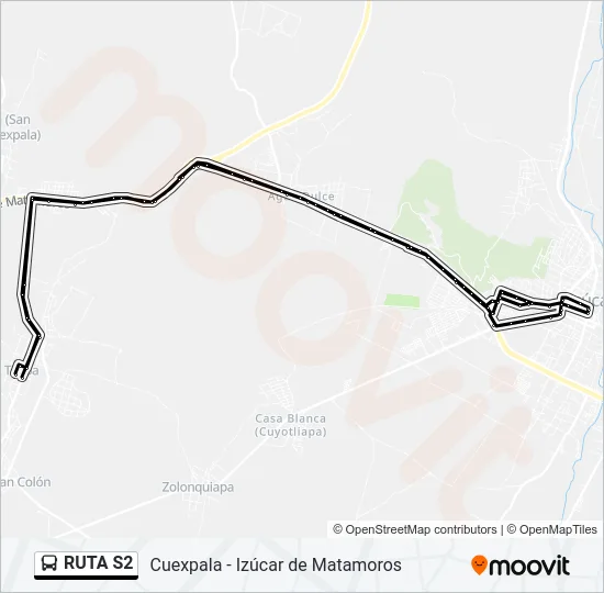 RUTA S2 Bus Line Map