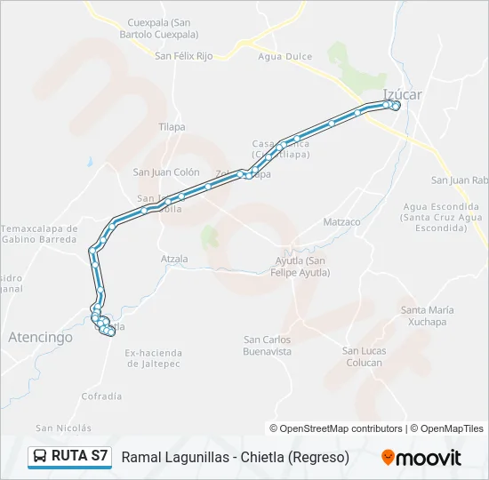 RUTA S7 Bus Line Map