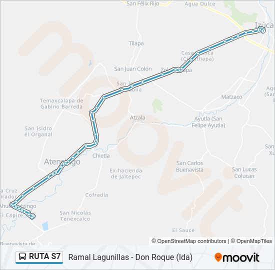 Mapa de RUTA S7 de autobús