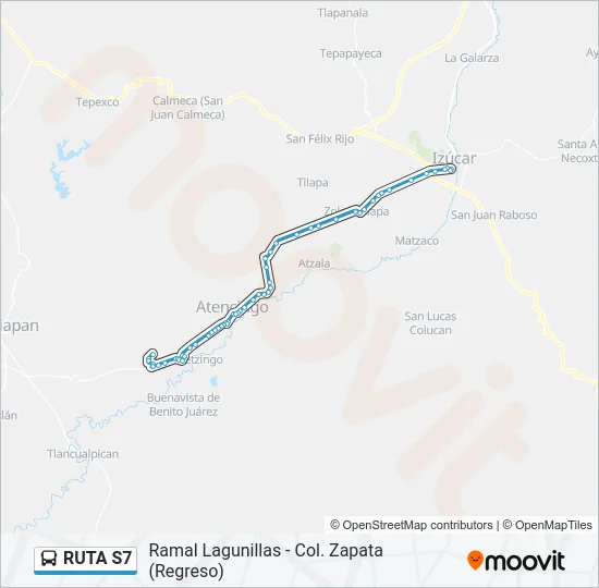 RUTA S7 Bus Line Map