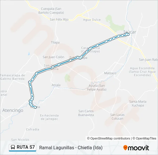 RUTA S7 Bus Line Map