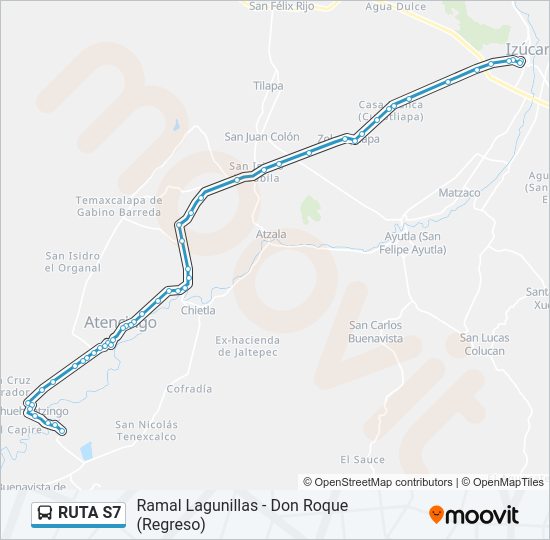 Mapa de RUTA S7 de autobús