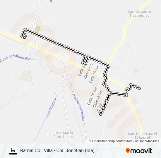 RUTA 100 Bus Line Map